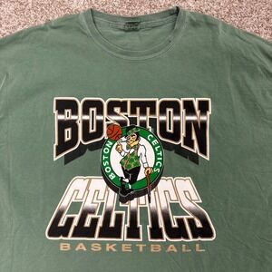 Boston Celtics Y2K T-Shirt Blue 84 Mens 2XL Green NBA Basketball Graphic Tee